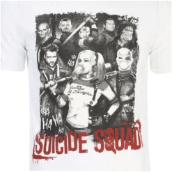 DC Comics Men's Suicide Squad Harley Quinn And Squad T-Shirt - White -Fashion Clothing Shop 11297027 1634400093365947