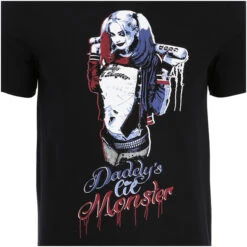 DC Comics Men's Suicide Squad Harley Quinn Daddy's Lil Monster T-Shirt - Black -Fashion Clothing Shop 11297039 5434400093381142
