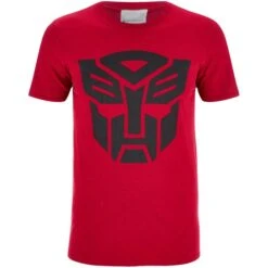 Transformers Men's Transformers Black Emblem T-Shirt - Red