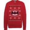 DC Comics Batman Christmas Knit Logo Red Christmas Sweater -Fashion Clothing Shop 11575062 1354525547611278