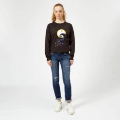 Disney The Nightmare Before Christmas Jack Skellington Pumpkin King Colour Women's Black Sweatshirt -Fashion Clothing Shop 11654476 9304742704603203