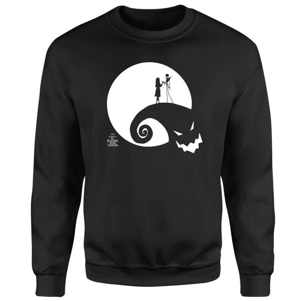 Disney The Nightmare Before Christmas Jack And Sally Moon Black Sweatshirt 3 Disney The Nightmare Before Christmas Jack And Sally Moon Black Sweatshirt