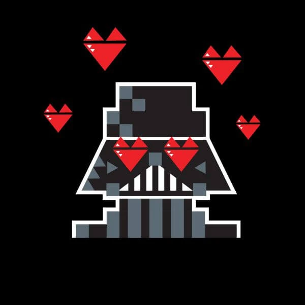 Star Wars Valentine's Vader In Love Women's T-Shirt - Black 4 Star Wars Valentine's Vader In Love Women's T-Shirt - Black - Image 2