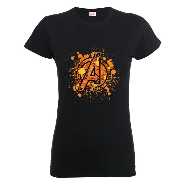 Marvel Avengers Assemble Halloween Spider Logo Women's T-Shirt - Black 3 Marvel Avengers Assemble Halloween Spider Logo Women's T-Shirt - Black