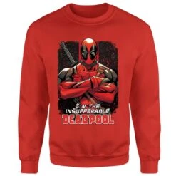 Marvel Deadpool Crossed Arms Sweatshirt - Red -Fashion Clothing Shop 11700531 1634625056787358