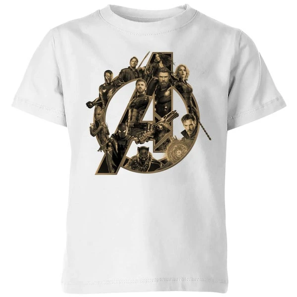 Marvel Avengers Infinity War Avengers Logo Kids' T-Shirt - White 3 Marvel Avengers Infinity War Avengers Logo Kids' T-Shirt - White