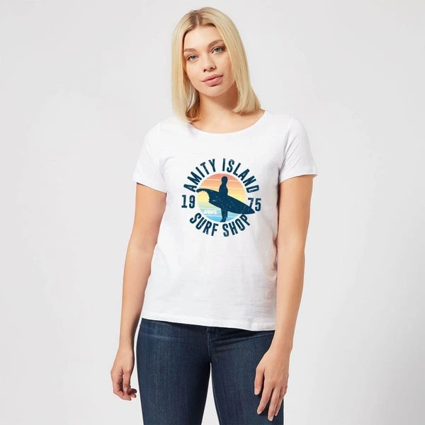 Jaws Amity Surf Shop Women's T-Shirt - White 5 Jaws Amity Surf Shop Women's T-Shirt - White - Image 3