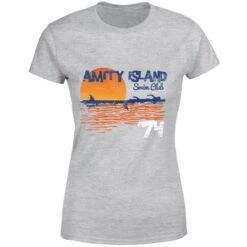 Jaws Amity Swim Club Women's T-Shirt - Grey -Fashion Clothing Shop 11716190 1624624260541911