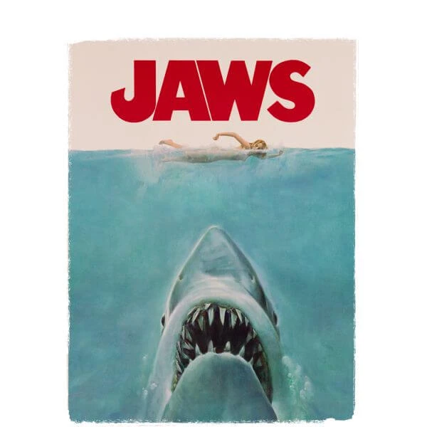 Jaws Classic Poster Women's T-Shirt - White 4 Jaws Classic Poster Women's T-Shirt - White - Image 2