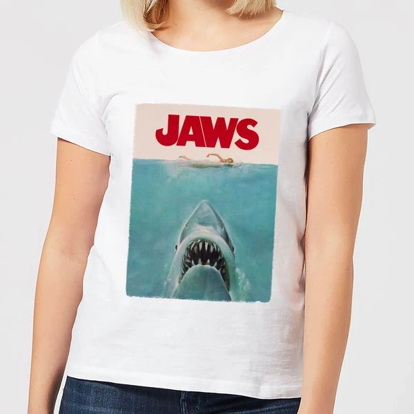 Jaws Classic Poster Women's T-Shirt - White 3 Jaws Classic Poster Women's T-Shirt - White