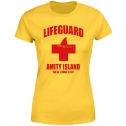 Jaws Amity Island Lifeguard Women's T-Shirt - Yellow 11 Jaws Amity Island Lifeguard Women's T-Shirt - Yellow -Fashion Clothing Shop 11716202 1664624240540566