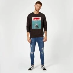 Jaws Classic Poster Sweatshirt - Black -Fashion Clothing Shop 11716238 1324625046151092