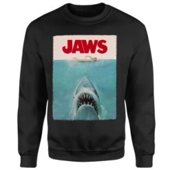Jaws Classic Poster Sweatshirt - Black -Fashion Clothing Shop 11716238 1764625046299223