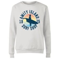 Jaws Amity Surf Shop Women's Sweatshirt - White -Fashion Clothing Shop 11716274 1894626358816146
