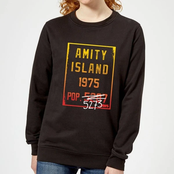 Jaws Amity Population Women's Sweatshirt - Black 3 Jaws Amity Population Women's Sweatshirt - Black