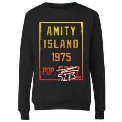 Jaws Amity Population Women's Sweatshirt - Black 9 Jaws Amity Population Women's Sweatshirt - Black -Fashion Clothing Shop 11716286 1404626358803303