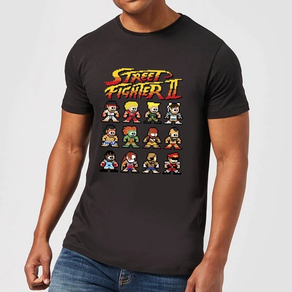 Street Fighter 2 Pixel Characters Men's T-Shirt - Black 2 Street Fighter 2 Pixel Characters Men's T-Shirt - Black