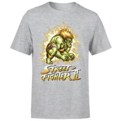 Street Fighter Blanka 16-bit Men's T-Shirt - Grey -Fashion Clothing Shop 11730661 1154619574438804