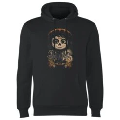 Pixar Coco Miguel Face Poster Hoodie - Black