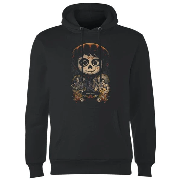 Pixar Coco Miguel Face Poster Hoodie - Black 3 Pixar Coco Miguel Face Poster Hoodie - Black
