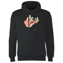 Looney Tunes Tasmanian Devil Face Hoodie - Black