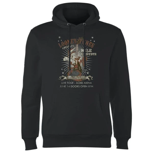 Looney Tunes Wile E Coyote Guitar Arena Tour Hoodie - Black 3 Looney Tunes Wile E Coyote Guitar Arena Tour Hoodie - Black