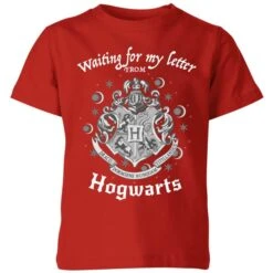 Harry Potter Waiting For My Letter From Hogwarts Kids' T-Shirt - Red