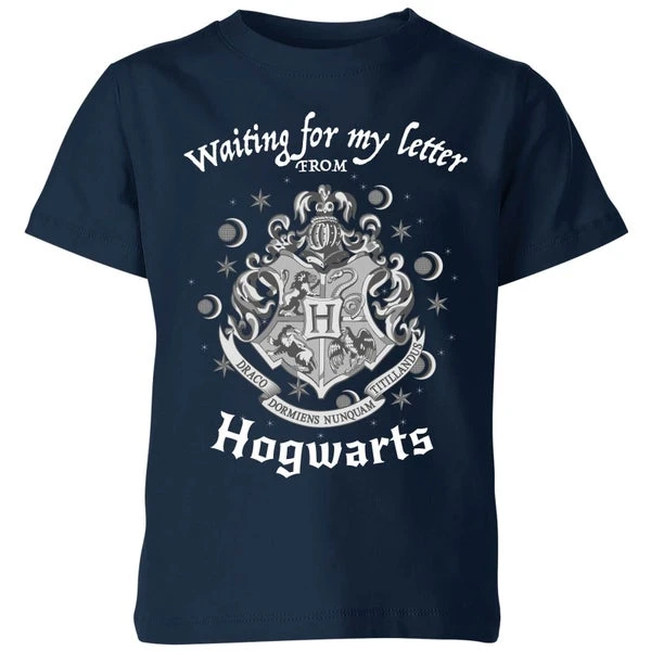Harry Potter Waiting For My Letter From Hogwarts Kids' T-Shirt - Navy 3 Harry Potter Waiting For My Letter From Hogwarts Kids' T-Shirt - Navy