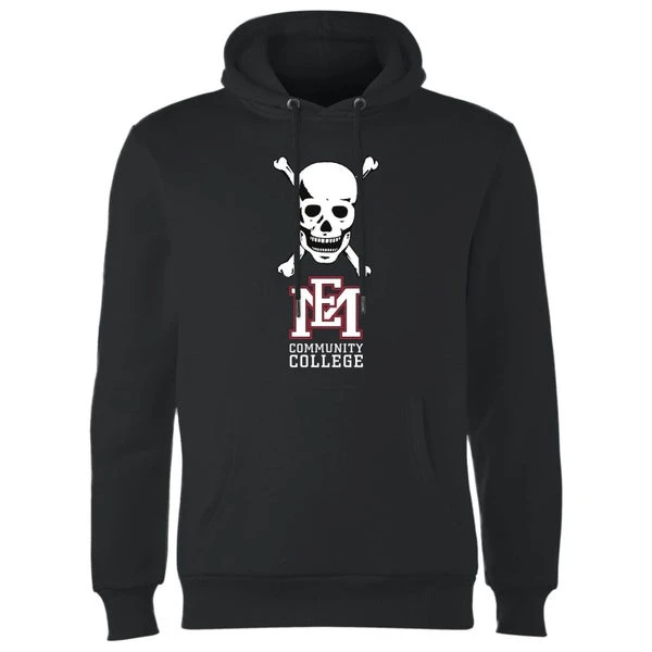 East Mississippi Community College Skull And Logo Hoodie - Black 3 East Mississippi Community College Skull And Logo Hoodie - Black