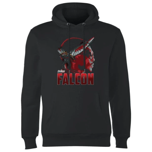 Marvel Avengers Falcon Hoodie - Black 3 Marvel Avengers Falcon Hoodie - Black