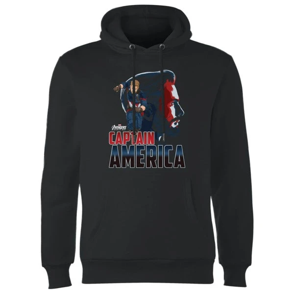 Marvel Avengers Captain America Hoodie - Black 3 Marvel Avengers Captain America Hoodie - Black