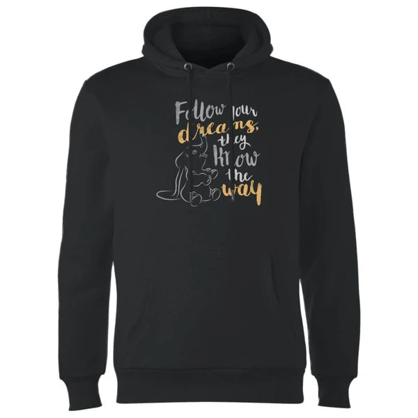 Disney Dumbo Follow Your Dreams Hoodie - Black 3 Disney Dumbo Follow Your Dreams Hoodie - Black