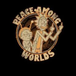 Rick And Morty Peace Among Worlds Men's T-Shirt - Black -Fashion Clothing Shop 11886364 1694920758367342