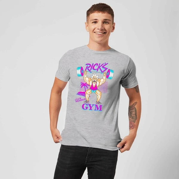 Rick And Morty Rick Gym Men's T-Shirt - Grey 5 Rick And Morty Rick Gym Men's T-Shirt - Grey - Image 3