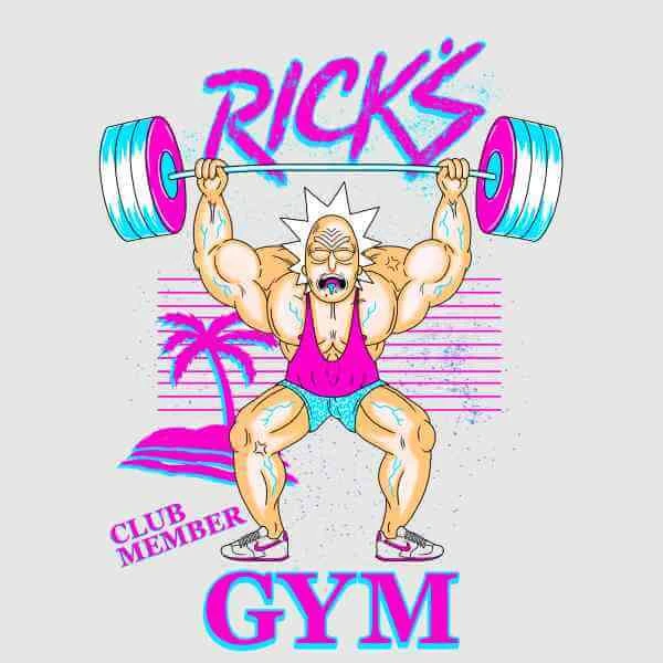 Rick And Morty Rick Gym Men's T-Shirt - Grey 4 Rick And Morty Rick Gym Men's T-Shirt - Grey - Image 2