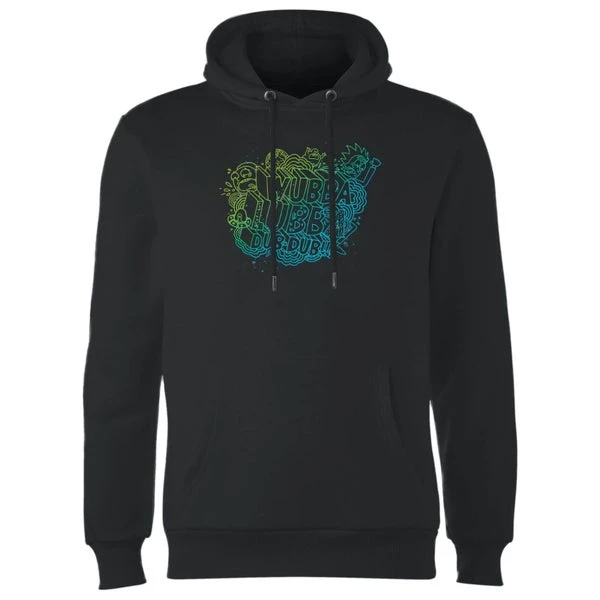 Rick And Morty Wubba Lubba Dub Dub Hoodie - Black 3 Rick And Morty Wubba Lubba Dub Dub Hoodie - Black