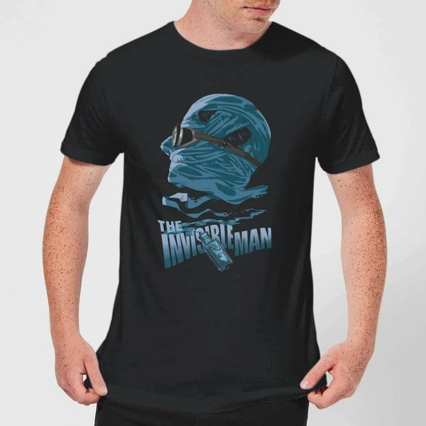 Universal Monsters The Invisible Man Illustrated Men's T-Shirt - Black 3 Universal Monsters The Invisible Man Illustrated Men's T-Shirt - Black