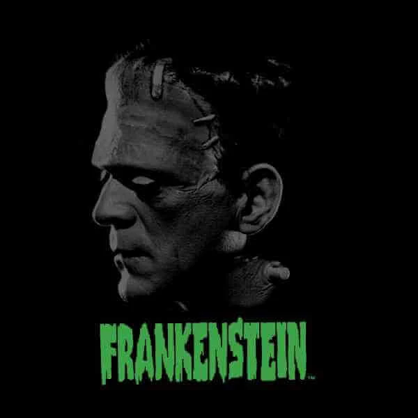 Universal Monsters Frankenstein Greyscale Men's T-Shirt - Black 4 Universal Monsters Frankenstein Greyscale Men's T-Shirt - Black - Image 2