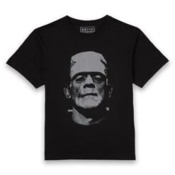 Universal Monsters Frankenstein Black And White Men's T-Shirt - Black