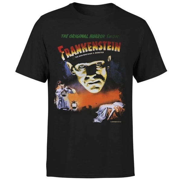 Universal Monsters Frankenstein Vintage Poster Men's T-Shirt - Black 7 Universal Monsters Frankenstein Vintage Poster Men's T-Shirt - Black - Image 5