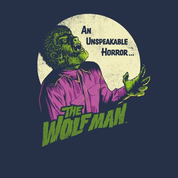 Universal Monsters The Wolfman Retro Women's T-Shirt - Navy 4 Universal Monsters The Wolfman Retro Women's T-Shirt - Navy - Image 2