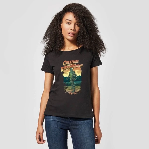 Universal Monsters Creature From The Black Lagoon Illustrated Women's T-Shirt - Black 5 Universal Monsters Creature From The Black Lagoon Illustrated Women's T-Shirt - Black - Image 3