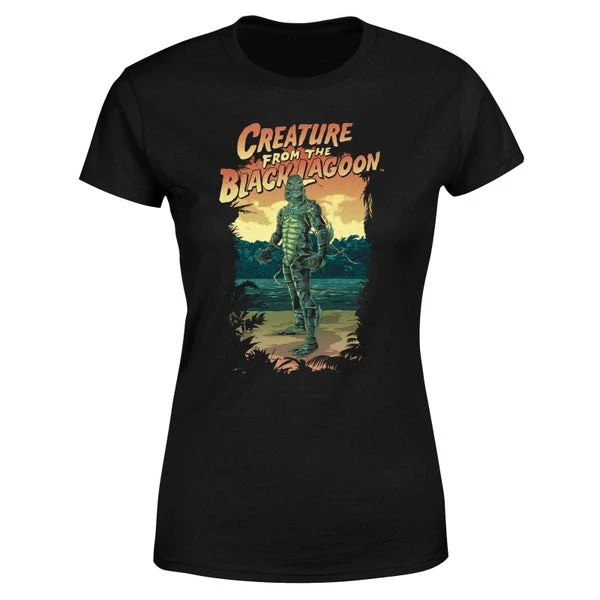 Universal Monsters Creature From The Black Lagoon Illustrated Women's T-Shirt - Black 7 Universal Monsters Creature From The Black Lagoon Illustrated Women's T-Shirt - Black - Image 5