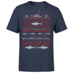 Jaws Great White Christmas Men's T-Shirt - Navy 11 Jaws Great White Christmas Men's T-Shirt - Navy -Fashion Clothing Shop 11919473 1364618090414614