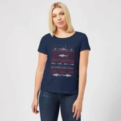 Jaws Great White Christmas Women's T-Shirt - Navy 9 Jaws Great White Christmas Women's T-Shirt - Navy -Fashion Clothing Shop 11919479 9344624487831778
