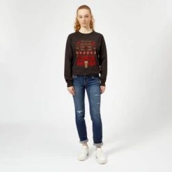 Shaun Of The Dead You've Got Red On You Christmas Women's Christmas Jumper - Black -Fashion Clothing Shop 11919547 1304625259208038
