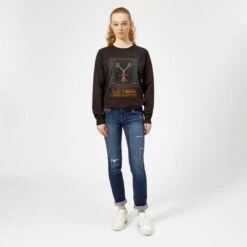 Back To The Future 1.21 Jinglewatts Christmas Women's Christmas Jumper - Black -Fashion Clothing Shop 11919627 1124625267924439