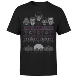 Universal Monsters I Prefer Halloween Men's T-Shirt - Black -Fashion Clothing Shop 11919866 9724618797100437