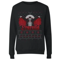 Universal Monsters Dracula Christmas Women's Christmas Jumper - Black -Fashion Clothing Shop 11919890 1034625264911824