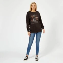 E.T. The Extra-Terrestrial Be Good Or No Presents Women's Christmas Sweatshirt - Black 8 E.T. The Extra-Terrestrial Be Good Or No Presents Women's Christmas Sweatshirt - Black -Fashion Clothing Shop 11920086 1224626286196604